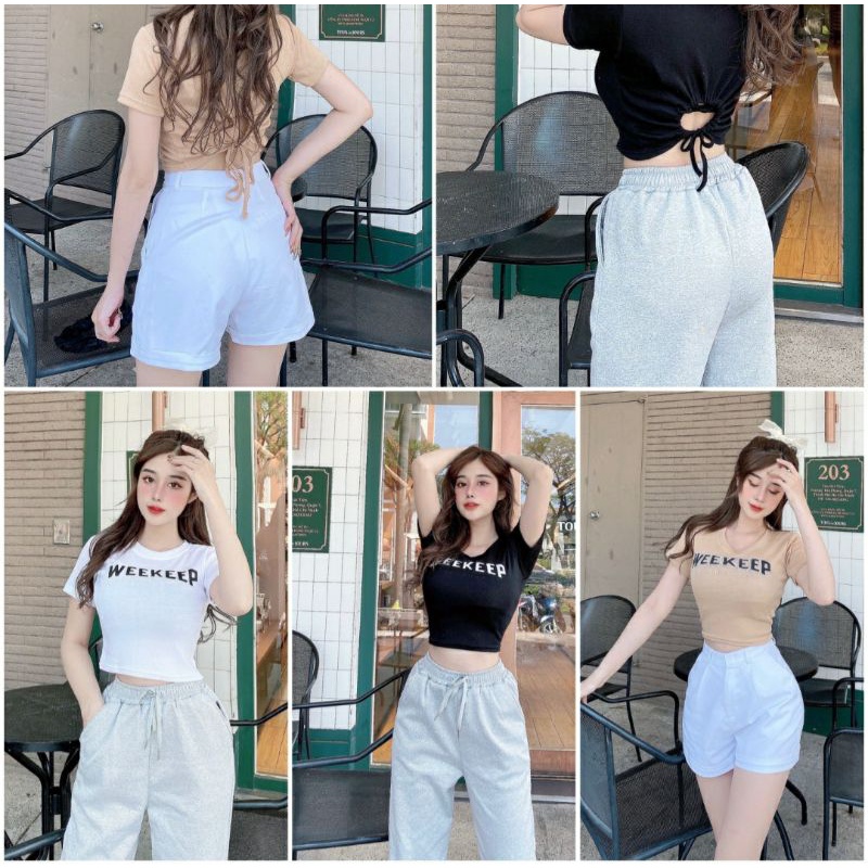 Áo croptop khoét lưng