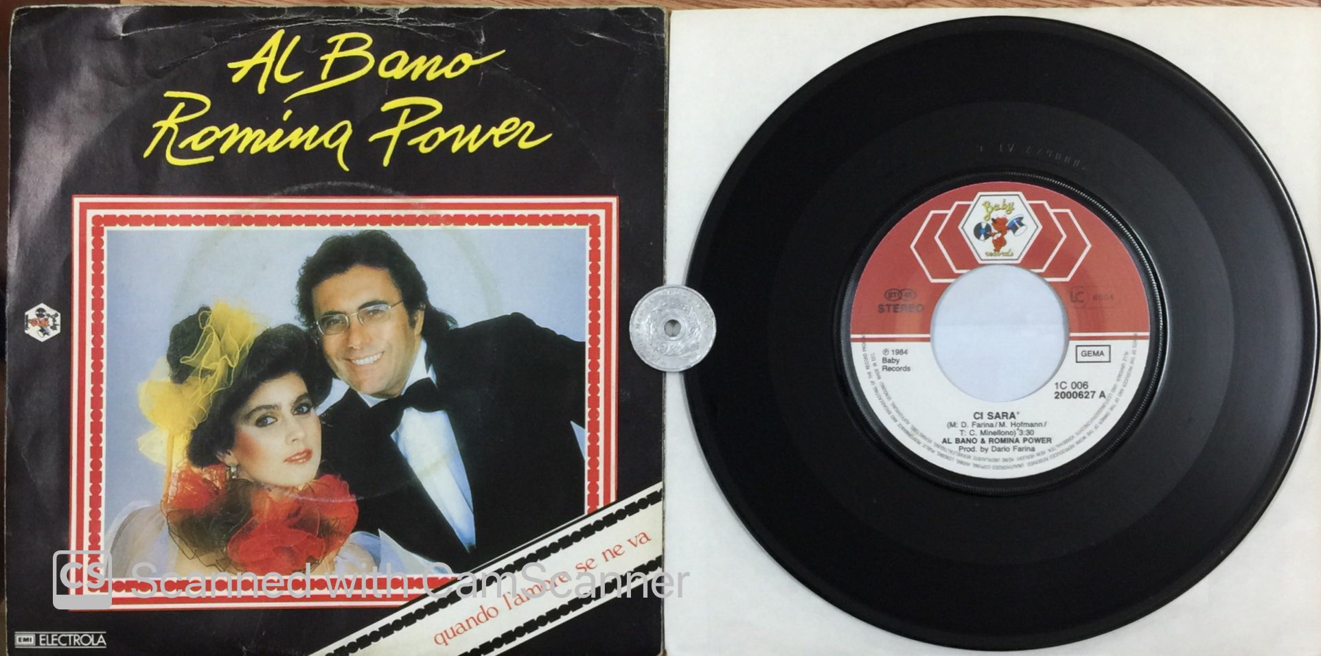 stereomate - Đĩa nhựa - Single Vinyl - 7 inch 45 vòng:  Al Bano & Romina Power - stereomate - Đĩa nhựa - Single Vinyl - 7 inch 45 vòng:  Al Bano & Romina Power - Ci Sara / Quando L'amorse [Pop Ý] [Pop Ý]