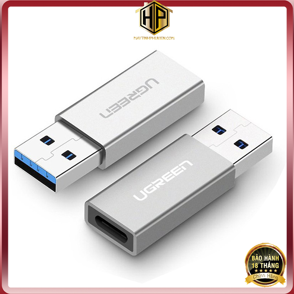 Ugreen 30705 - cáp otg usb 3.0 ra cổng type-c màu bạc chính hãng