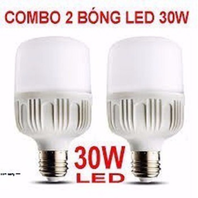 Combo 2 bóng led buld trụ siêu sáng 30w , kín nước e27