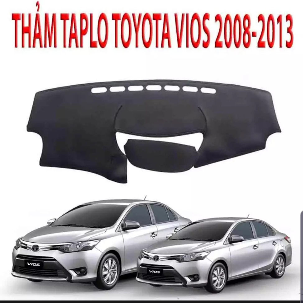 Thảm taplo TOYOTA VIOS 2015-2020 da vân carbon, thảm phủ taplo chống nóng