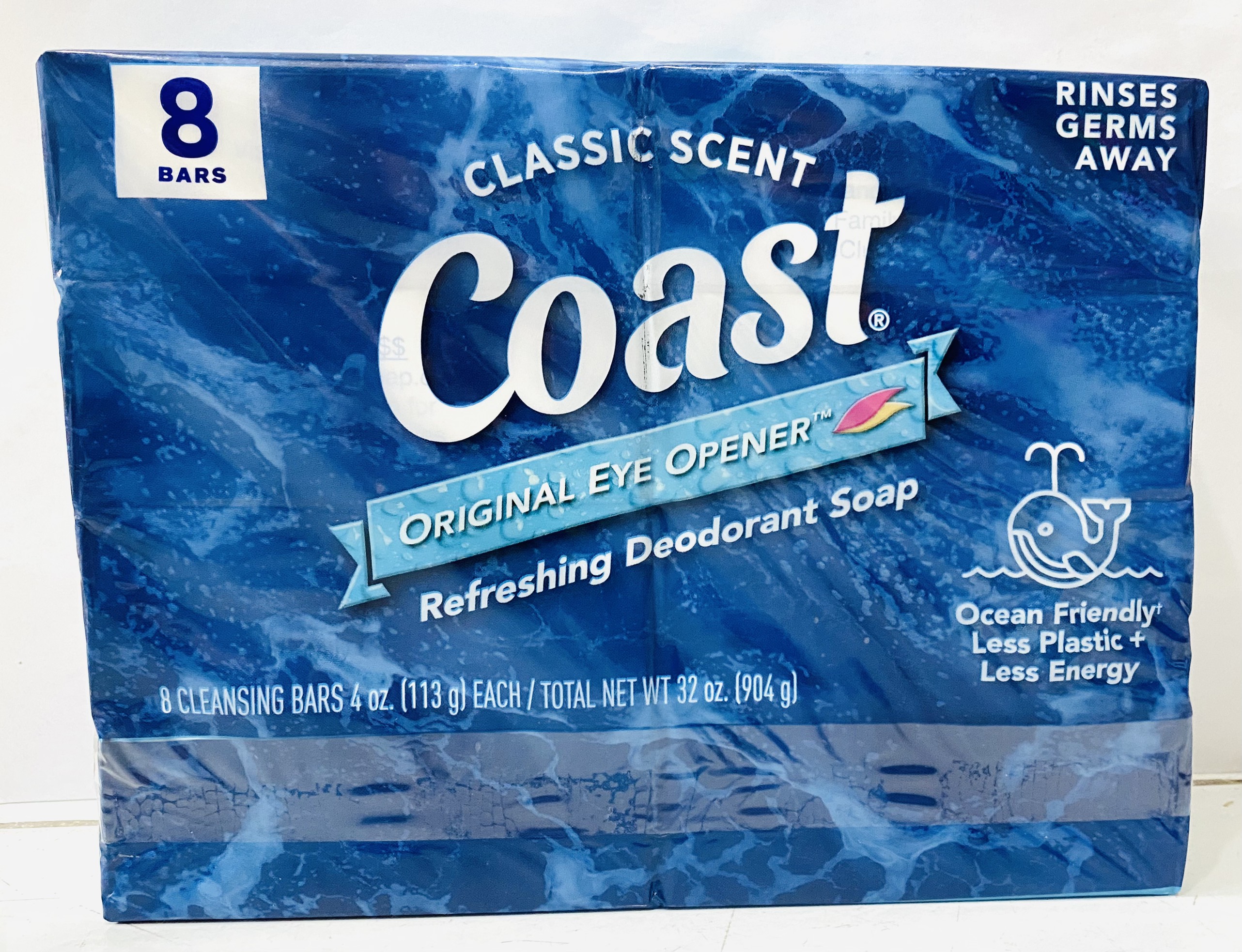 [HCM]LỐC 8 CỤC XÀ PHÒNG COAST 904G COAST REFRESHING DEODORANT - 113G/CỤC - Mẫu mới (PHÙ HỢP CHO NGƯỜI LỚN VÀ TRẺ EM)