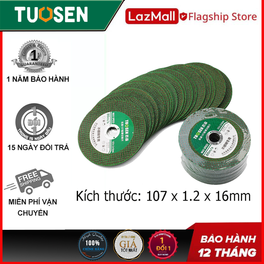 Bộ 5, 10, 50 lưỡi cắt sắt inox 100mm dùng cho máy cầm tay Đá cắt Sắt, Đá Cắt Inox ,Lưỡi Cắt Sắt, Lưỡi Cắt Inox TUOSEN