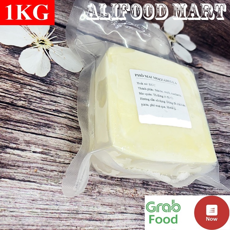 Phô Mai Mozzarella Kéo Sợi Đức khối 1Kg (2 Khối 500g)