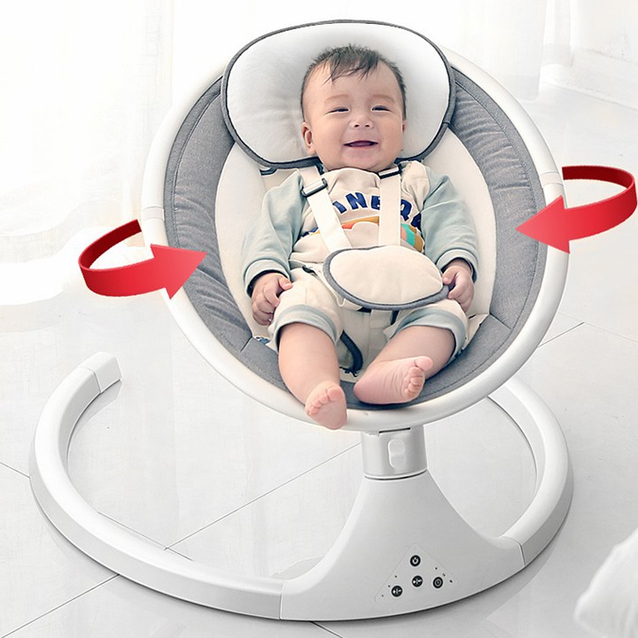Nôi điện cho bé tự xoay, với 5 cấp độ xoay tích hợp nhạc tự phát ru bé ngủ