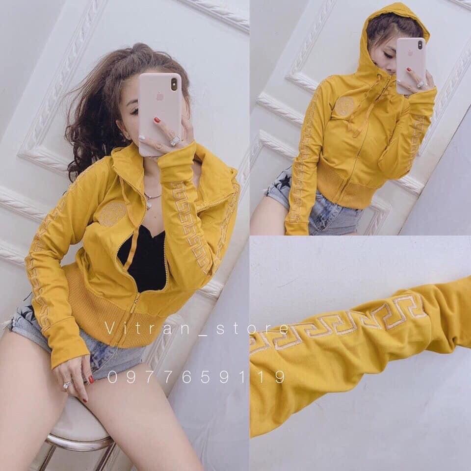[HCM]ÁO KHOÁC LỬNG CAO CẤP CÓ NÓN THÊU VESCA VIỀN TAY THÊU CỰC XỊN SÒ