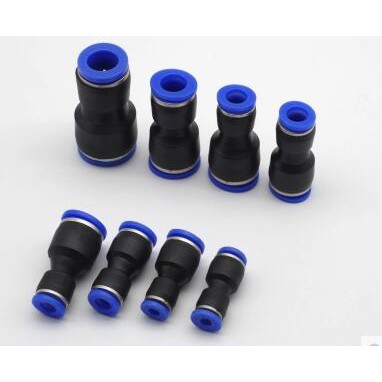 Đầu cút nối thẳng lệch đầu chia nhanh (chia 2) cho ống 6-4,8-4,8-6,10-6,12-8,12-10 chia đường khí, đường nước thành 2 ngả tiện dụng