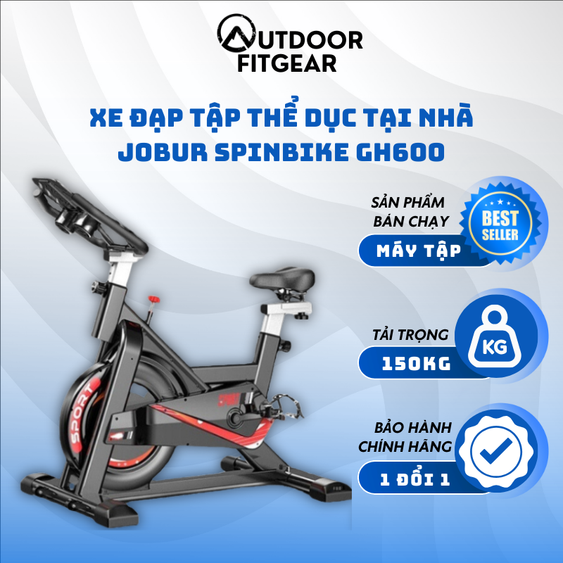 Xe đạp tập gym, xe đạp Jobur Spin Bike GH600 tập thể dục tại nhà đạp xe tại nhà yên tĩnh tiện lợi nh