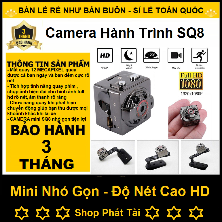 [Camera hành trình] Camera hành trình SQ8 Full HD 1080P hồng ngoại quay cả ban ngày và ban đêm,camera hành trình mini xe máy xe đạp camera hành động giám sát chống rung,giá rẻ,action camera