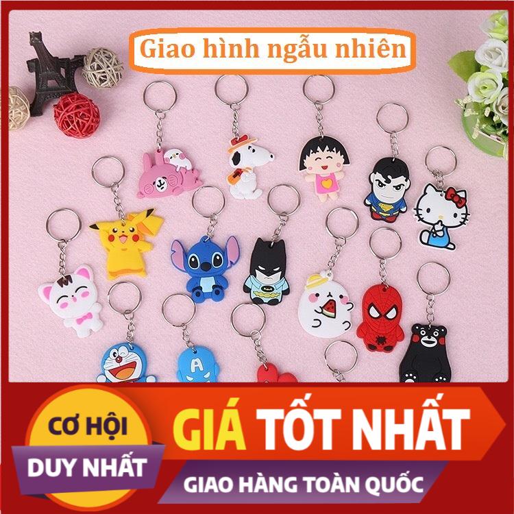 [HCM]Móc khóa hoạt hình silicon dẻo móc khóa đẹo giá rẻ móc khóa xe nhiều hình dễ thương (Giao ngẫu nhiên)