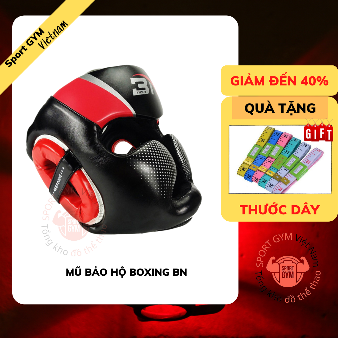 Mũ Bảo Hộ Đầu Boxing, Giáp Nón Bảo Vệ Đấm Bốc Quyền Anh Muay Thái MMA Nam Nữ Cao Cấp Chính Hãng BN
