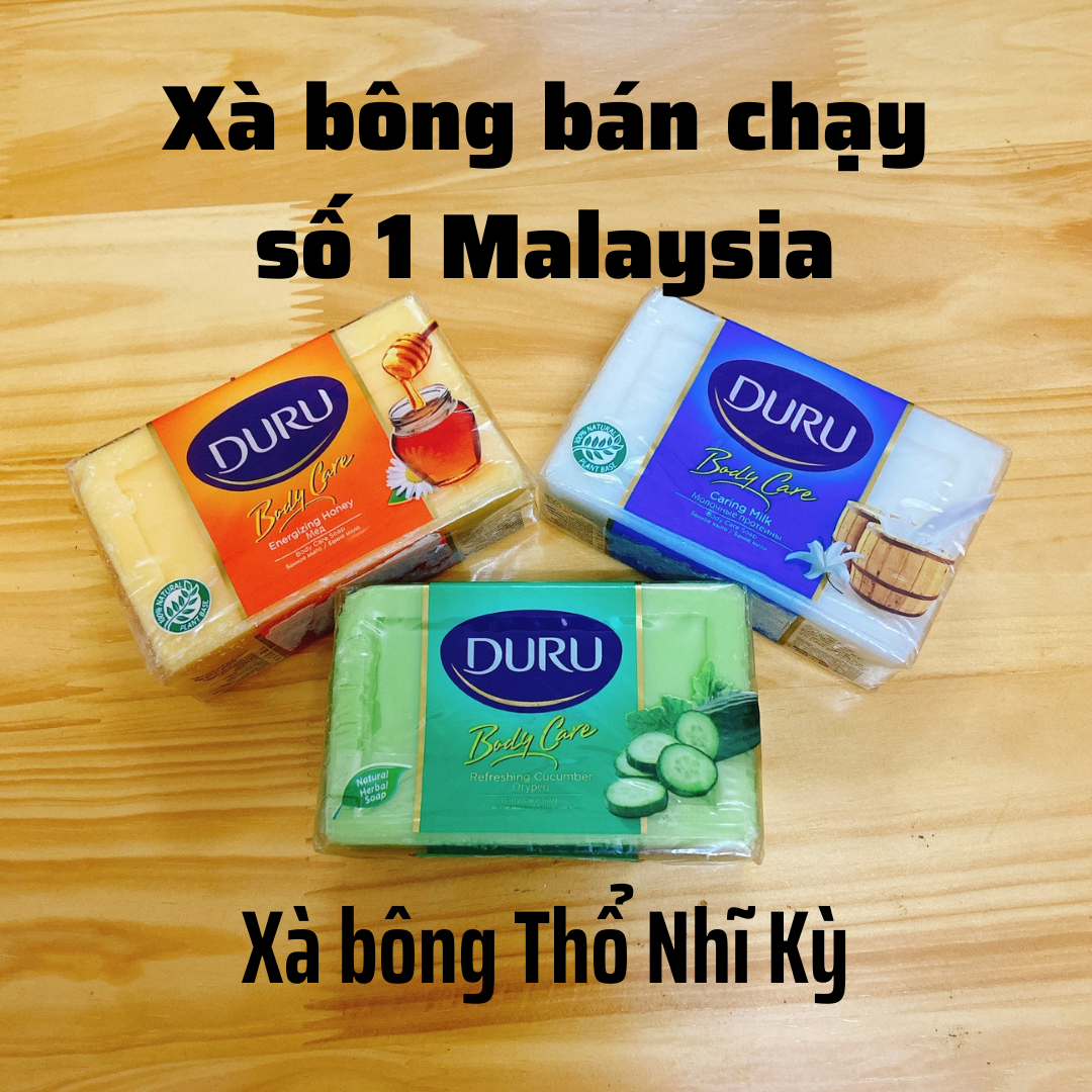Xà bông nước hoa Duru 180g hương mật ong, sữa non, dưa leo Thổ Nhĩ Kỳ nhập khẩu Malaysia đầy đủ giấy tờ kiểm nghiệm