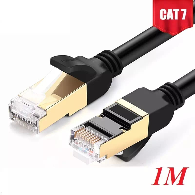 Ugreen 11268 1m màu đen cáp mạng lan cat7 stp chống nhiễu nw107
