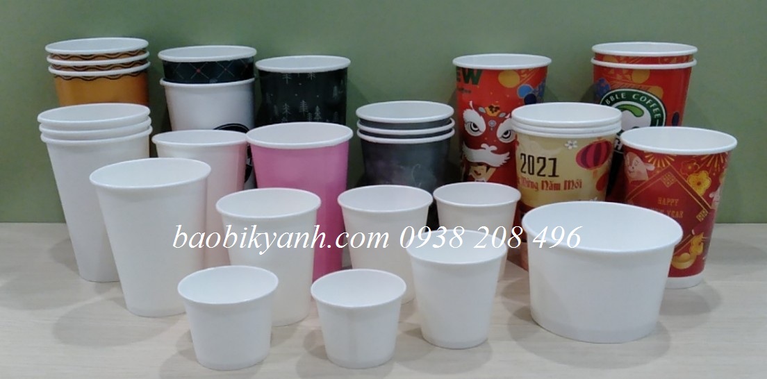 50 cái ly giấy nóng lạnh, ly giấy cafe, ly giấy văn phòng, ly giấy dùng 1 lần, ly giấy cafe, ly giấy có nắp, ly giấy trà sữa