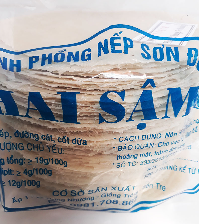 Bánh phồng Sơn Đốc nếp loại nhỏ 100 bánh