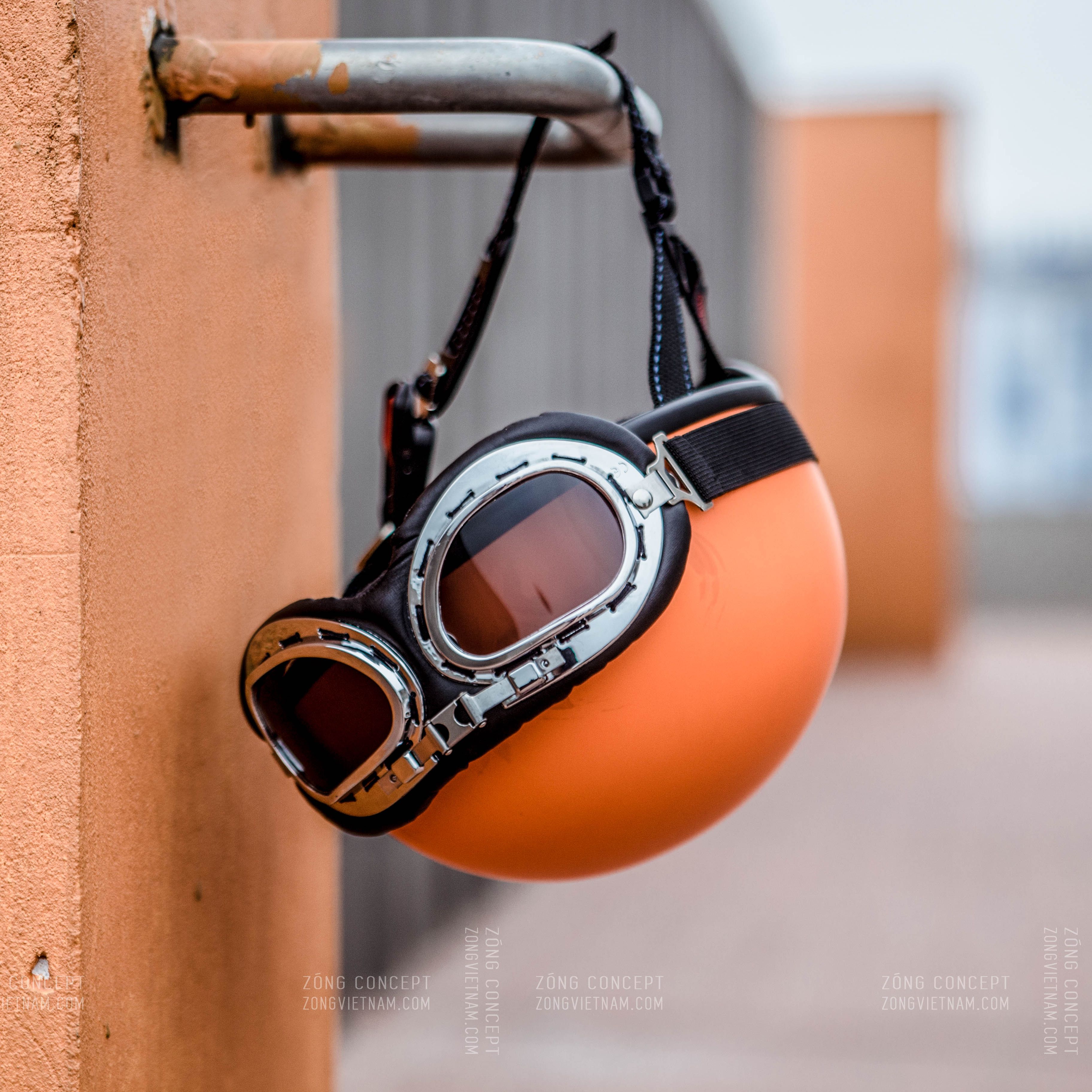 Mũ Bảo Hiểm Nửa Đầu Thiết Kế Cao Cấp HRA – Cam nhám