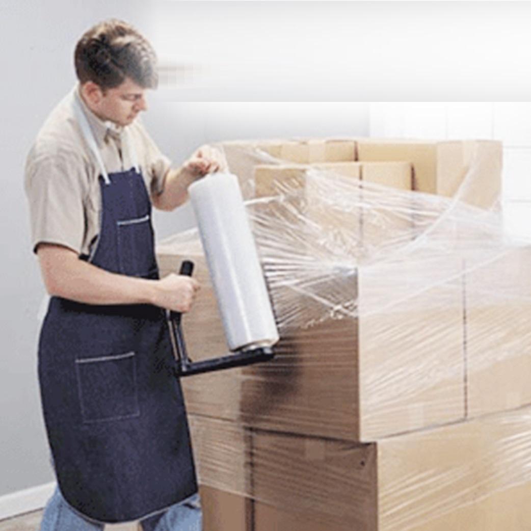 Gò Vấp- (1 cuộn) Màng bọc PE  gói hàng TRONG SUỐT - Màng chít quấn hàng hóa vali, pallet loại / màng co độ hít cao / màng pe