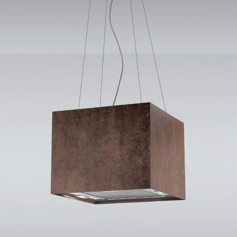 Máy hút mùi đảo Malloca CONCRETE K-400BR - Sắt rỉ, 400mm x 400mm x 330-1400mm