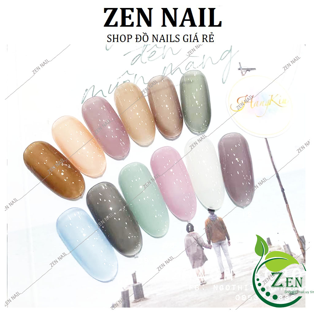 Set Sơn bobo Thạch Anh 12 màu(15ml) - Sơn Thạch thợ nails cần có(lẻ chai)