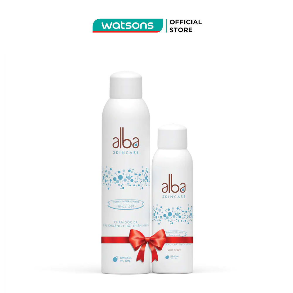 Combo Xịt Khoáng Alba Skincare Chăm Sóc Da Giàu Khoáng Chất Thiên Nhiên