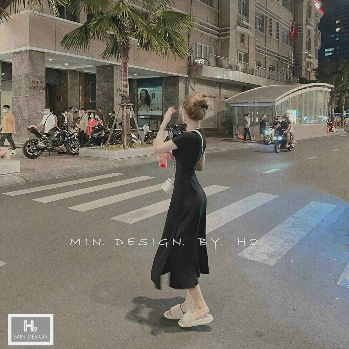 Đầm thun nữ ôm body dài xẻ tà