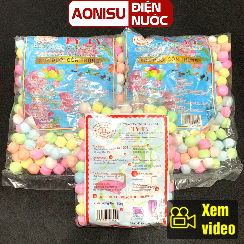 Long Não Thơm Đuổi Chuột Đuổi Gián Đuổi Kiến TYTY MÀU - Băng Phiến Đuổi Côn Trùng Tủ Quần Áo 1kg, 500g AONISU
