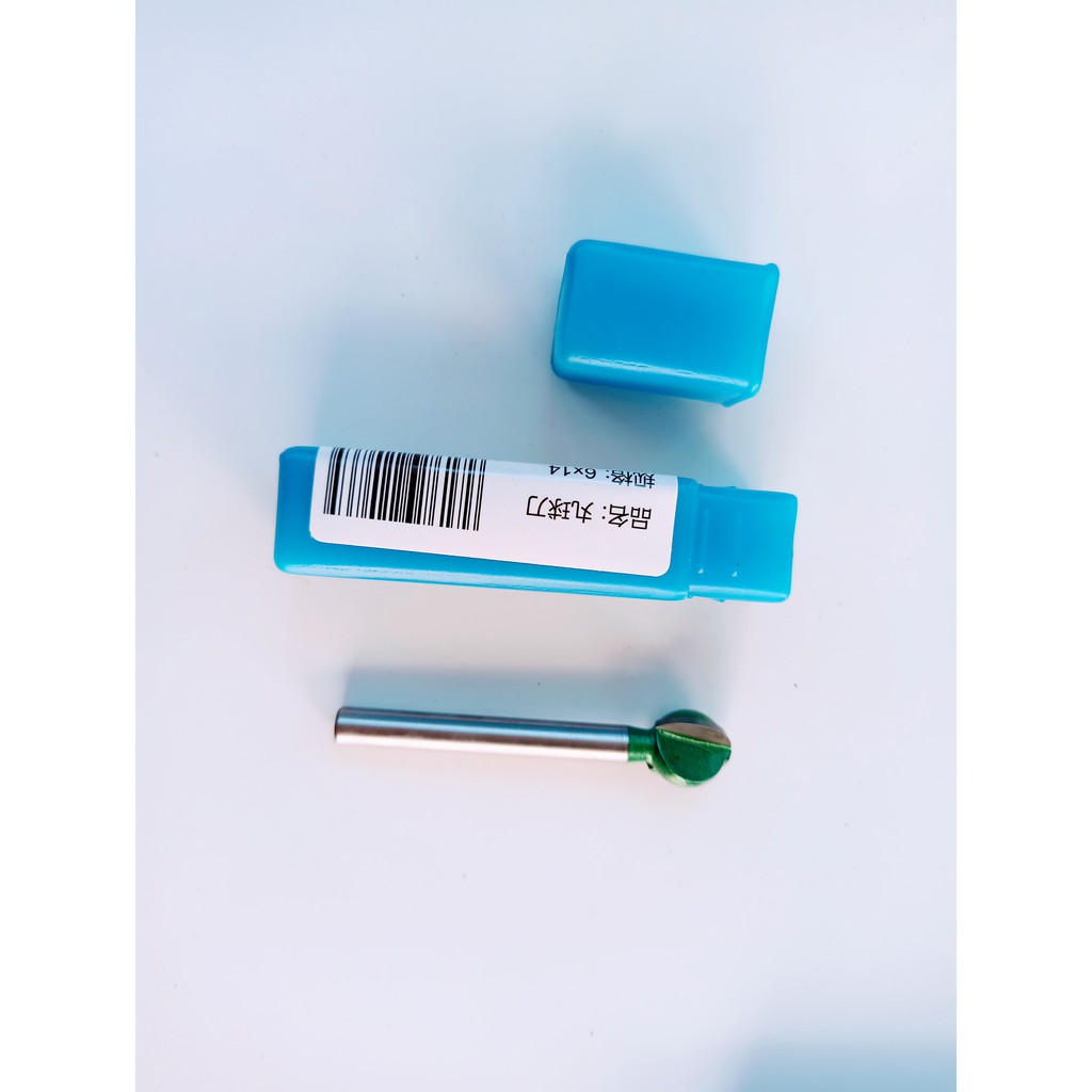 1 MŨI KHOAN MÀI KHẮC LŨA HỢP KIM - MŨI PHAY PHÁ LÀM GỖ LŨA CÂY CẢNH BONSAI QUẢ ĐÀO XANH 10/14MM