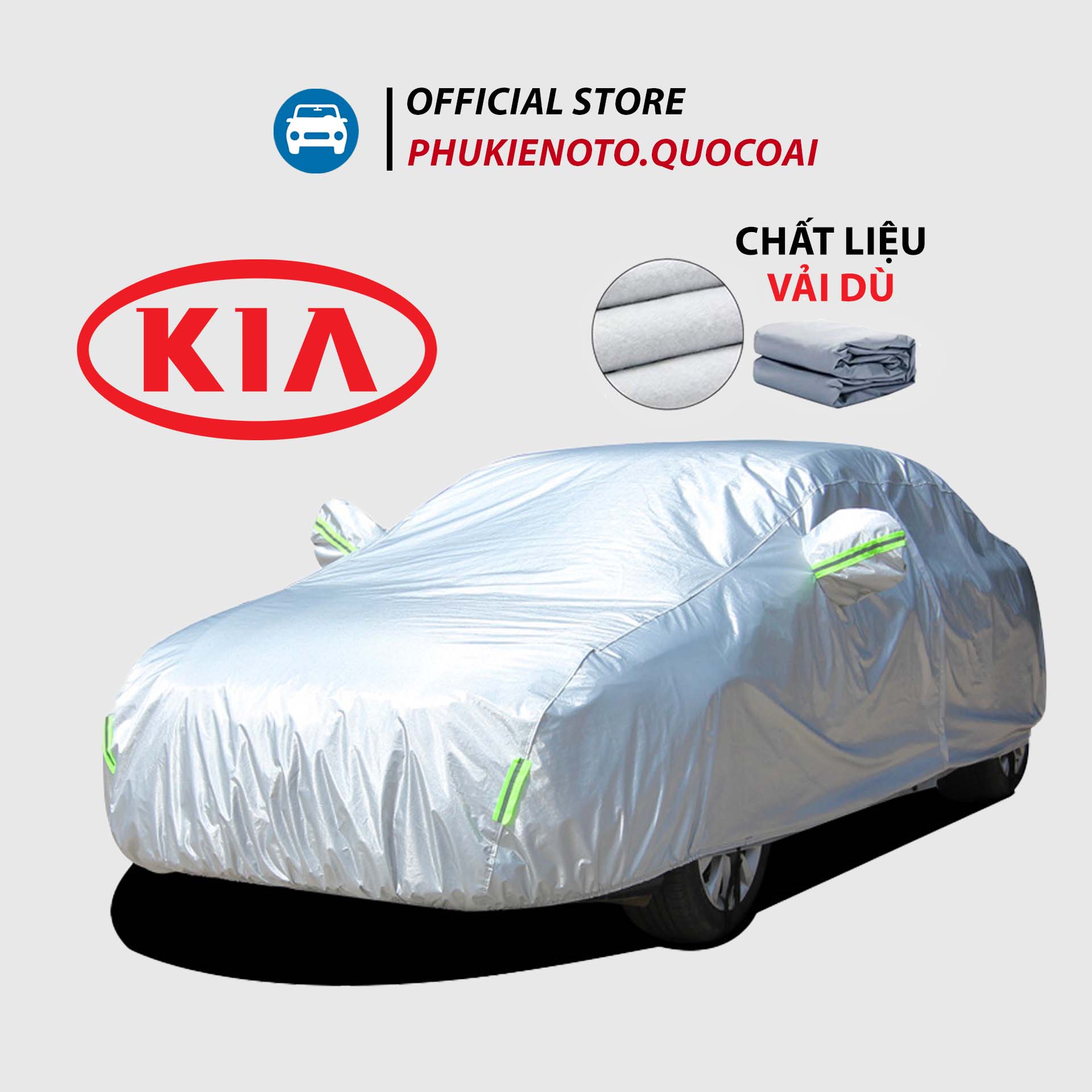 Bạt phủ trùm xe ô tô Kia Cerato , bạt vải dù Oxford đậy bao trùm xe oto sedan 5 chỗ , áo trùm bảo vệ xe