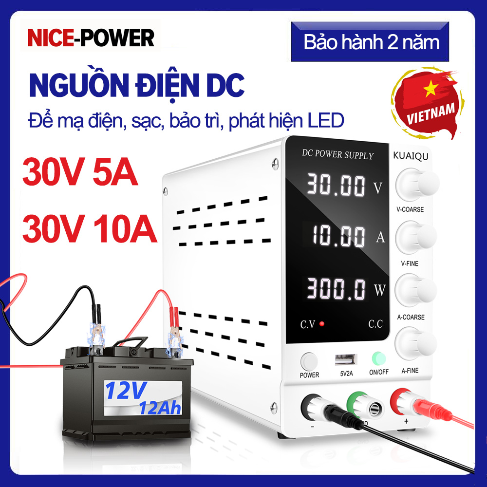 [Công Suất Đẹp] Màn Hình Kỹ Thuật Số LED Điều Chỉnh 30V 10A, Bộ Cấp Nguồn Chuyển Mạch Điện Một Chiều Cho Phòng Thí Nghiệm Với Cổng USB 5V 2A Và W (Hiển Thị)