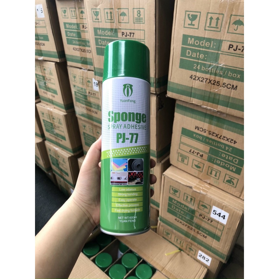 1 chai keo xịt xốp dán tường sponge pj-77
