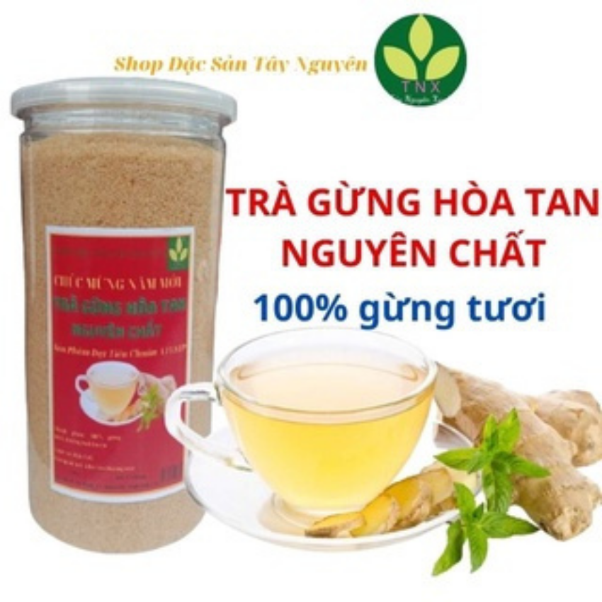 500g trà gừng hòa tan nguyên chất đăk lăk, bột gừng, trà gừng nguyên chất dak lak