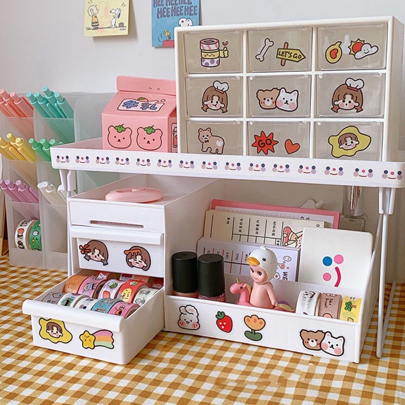 Kệ decor xinh xắn/ kệ mĩ phẩm đa năng/trang trí góc học tập, bàn làm việc🍓