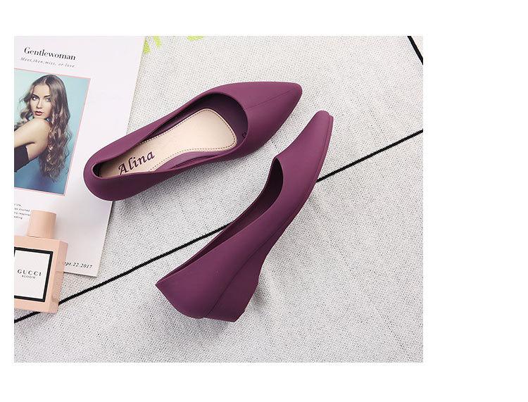 [HCM]Giày bệt nữ giày búp bê nữ nhựa dẻo đi mưa chống nước siêu tốt kèm clip thật nhé ạ (form nhỏ lấy tăng 1 size)