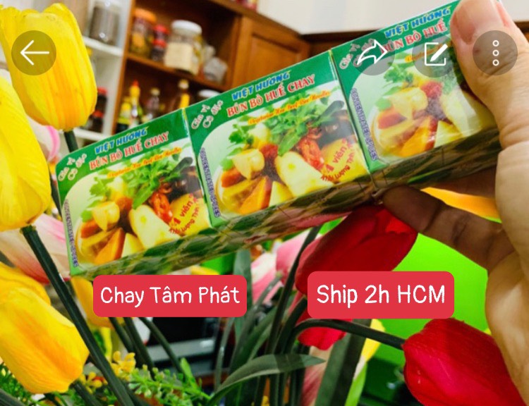  Lốc 6 hộp gia vị Bún Bò Huế chay  Chay Tâm Phát 