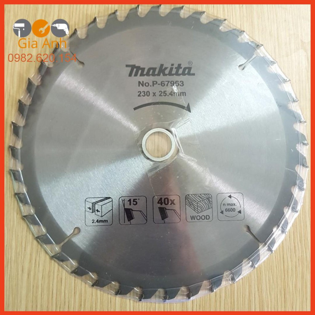 Lưỡi cắt gỗ makita 230mm x 25 4mm 40 răng cưa.