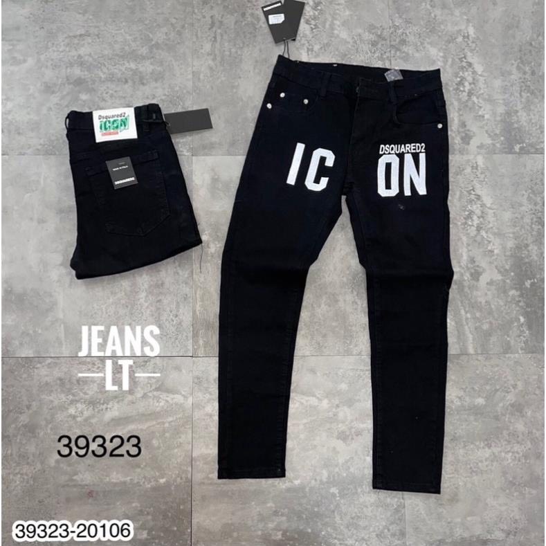 Quần jean nam cao cấp jean nam co dãn ICON in DSQ vải dày co dãn đẹp như hình