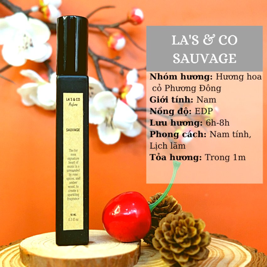 Nước hoa nam La's & Co Sauvage 10ml lịch lãm, nam tính