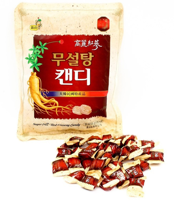 Kẹo hồng sâm hàn quốc không đường 500gr