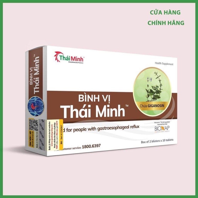 ✸ Bình vị thái minh - hỗ trợ cải thiện giảm các biểu hiện của viêm loét trào ngược dạ dày CN76
