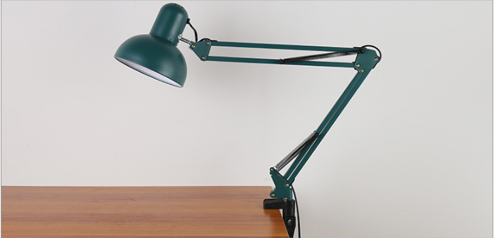 Đèn kẹp bàn  PGT- DH08- 95cm sơn tĩnh điện- Đèn chống cận - tặng kèm bóng LED