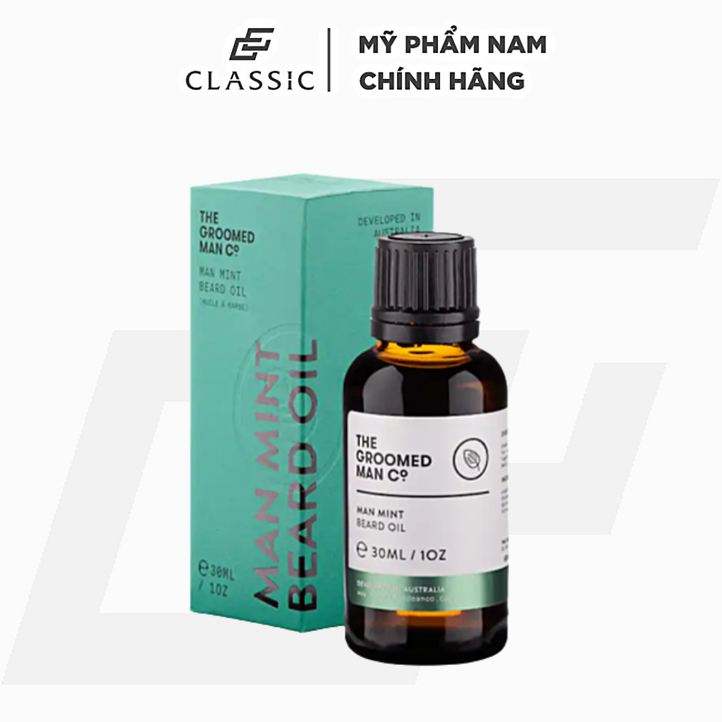 Dầu dưỡng râu the groomed man co. man mint beard oil 30ml