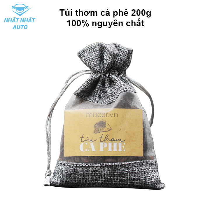 [HCM]Túi thơm cà phê treo xe ô tô 200gram tủ quần áo phòng khách phòng bếp khử mùi ẩm mốc 100% hạt cà phê Việt Nam an toàn cho sức khỏe