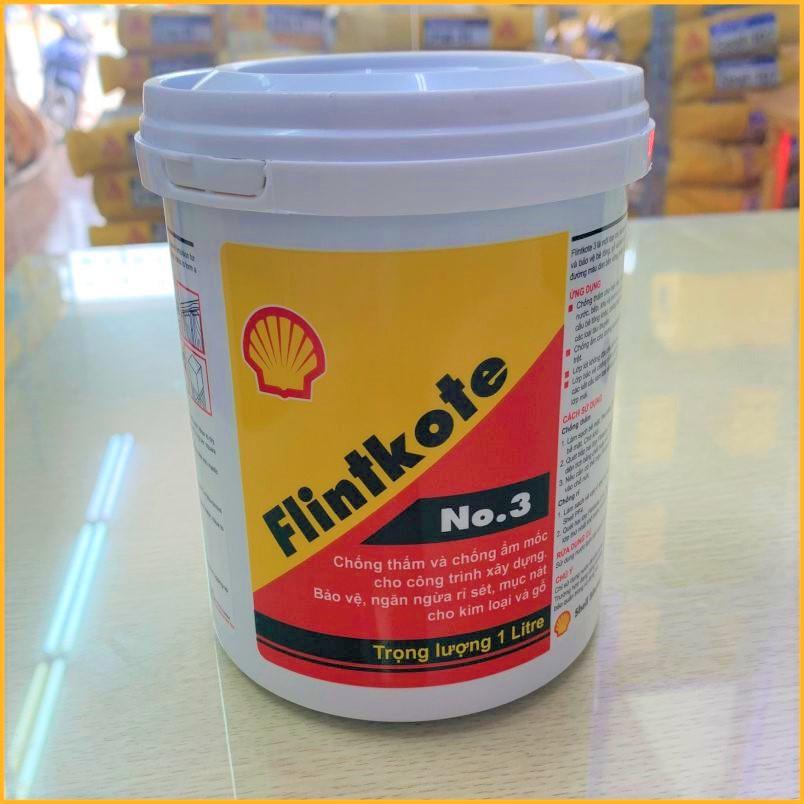 Sơn chống thấm hồ cá koi Flinkote No.3 Shell 1L, chống thấm hồ nước,sàn, mái, vách màu đen