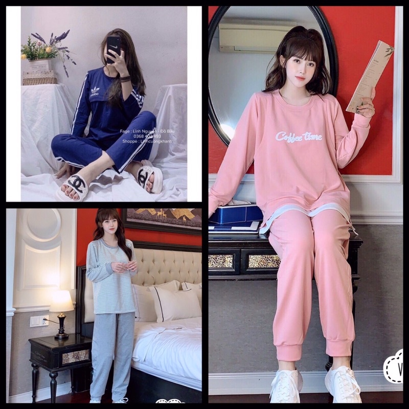 Bộ đồ bầu và sau sinh Chất NỈ DA CÁ mềm mịn, ĐẸP RẺ Freesize cho mẹ Bầu mặc thoải mái suốt thai kỳ và sau sinh