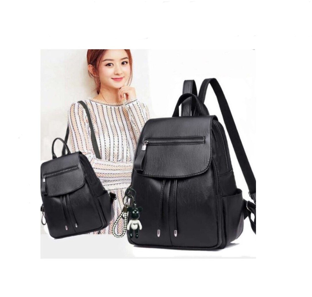Ba lô Da nữ thời trang cao cấp BL386 tặng móc gấu