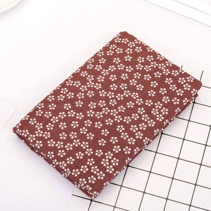 [HCM]VẢI BỐ/VẢI CANVAS HỌA TIẾT HOA NHÍ ĐỎ