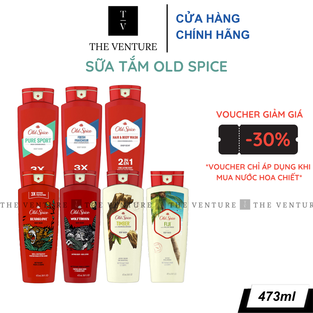 Sữa Tắm Old Spice Bearglove Wolfthorn Fiji Timber With Sandalwood Chính Hãng