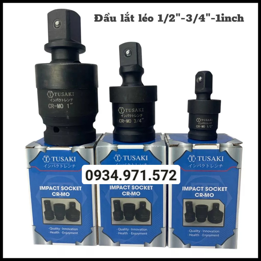 Đầu nối khẩu lắt léo 1/2' , 3/4 , 1 in .° đầu nối tuýp lắc léo đa năng siêu cứng, tháo ốc góc hẹp