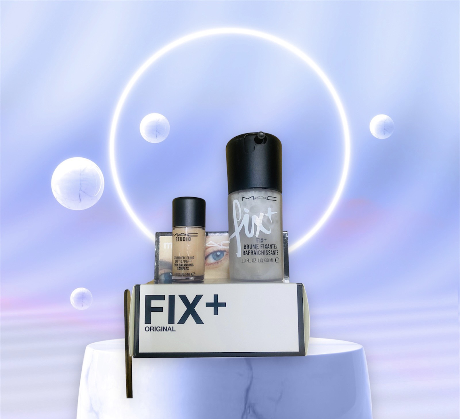 Et xịt makeup khoá nền 30ml + kem nền mac studio 5ml
