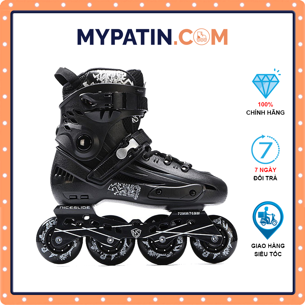 Giày Patin Niceslide F9S, giày patin người lớn trẻ em cao cấp, Tặng kèm đồ bảo hộ